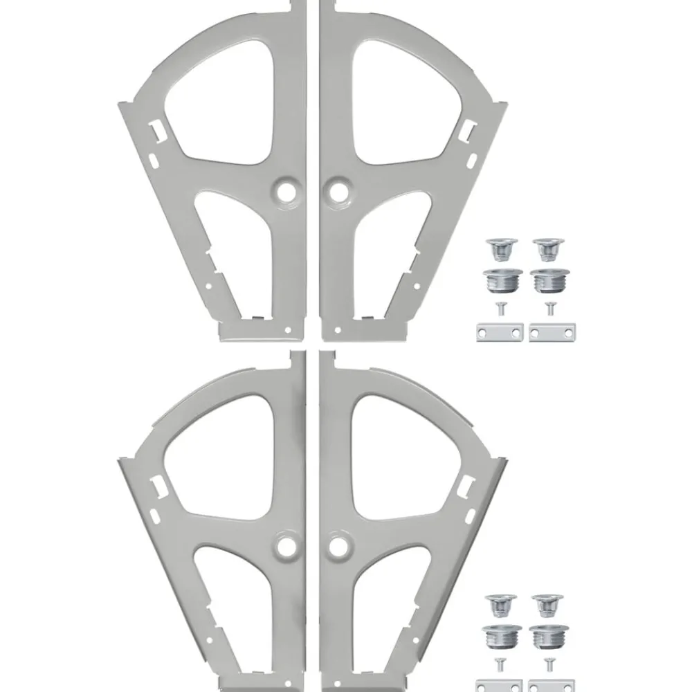 Bouwbeslag*vidaXL Flip lade scharnier 2 pcs Zilver 235 x 155 x 30 mm IJzer