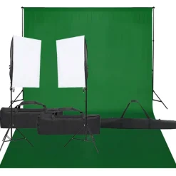Fotostudioset met verlichtingsset en achtergrond>vidaXL Outlet