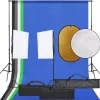 Fotostudioset met verlichtingsset, achtergrond en reflector>vidaXL Discount