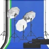 Fotostudioset met verlichtingsset en achtergrond>vidaXL Discount