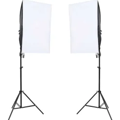 Fotostudioset met verlichtingsset en achtergrond>vidaXL Sale