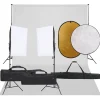 Fotostudioset met verlichtingsset, achtergrond en reflector>vidaXL Best