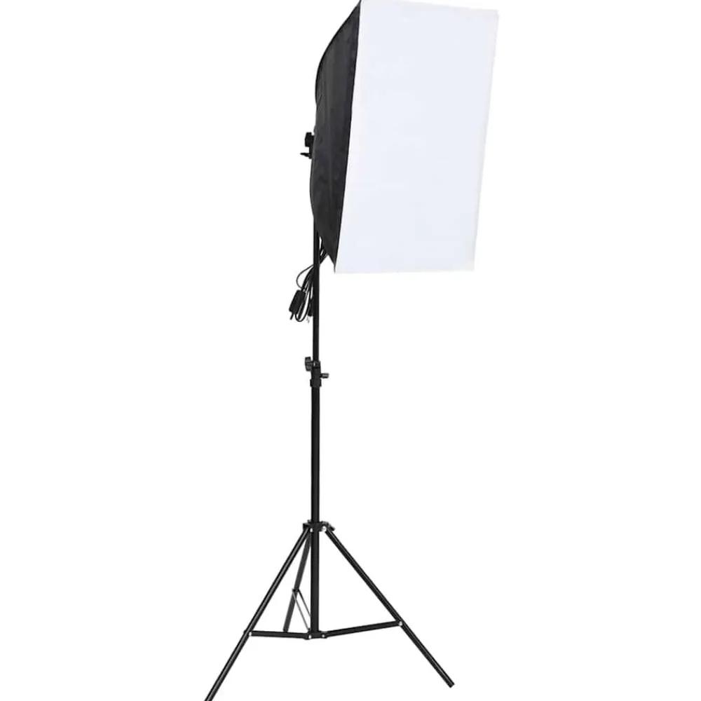 Camera & Optiek*vidaXL Fotostudioset met softboxlamp, achtergrond en reflector