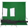 Camera & Optiek*vidaXL Fotostudioset met verlichtingsset en achtergrond