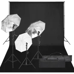 Camera & Optiek*vidaXL Fotostudioset met verlichtingsset en achtergrond