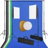 Fotostudioset met lampen, achtergrond en reflector>vidaXL Online
