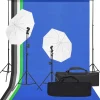 Camera & Optiek*vidaXL Fotostudioset met verlichtingsset en achtergrond