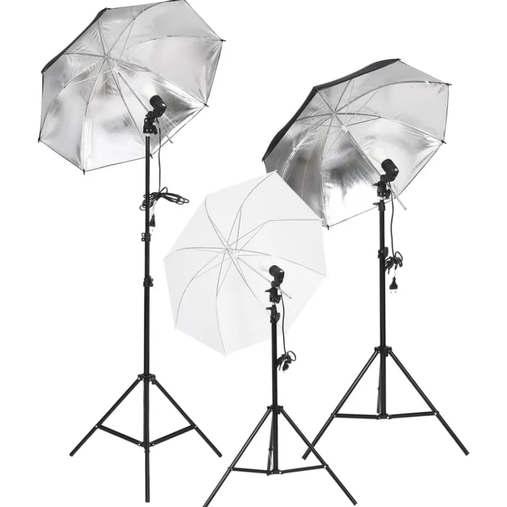 Fotostudioset met verlichtingsset, achtergrond en reflector>vidaXL Hot