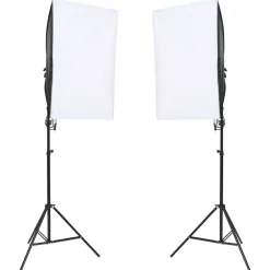 Fotostudioset met lichtset, achtergrondscherm en reflector>vidaXL Outlet