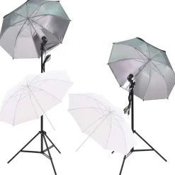 Camera & Optiek*vidaXL Fotostudioset met softboxlampen paraplu's achtergrond reflector