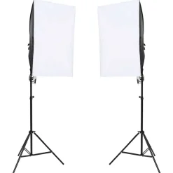 Camera & Optiek*vidaXL Fotostudioset met verlichtingsset en achtergrond