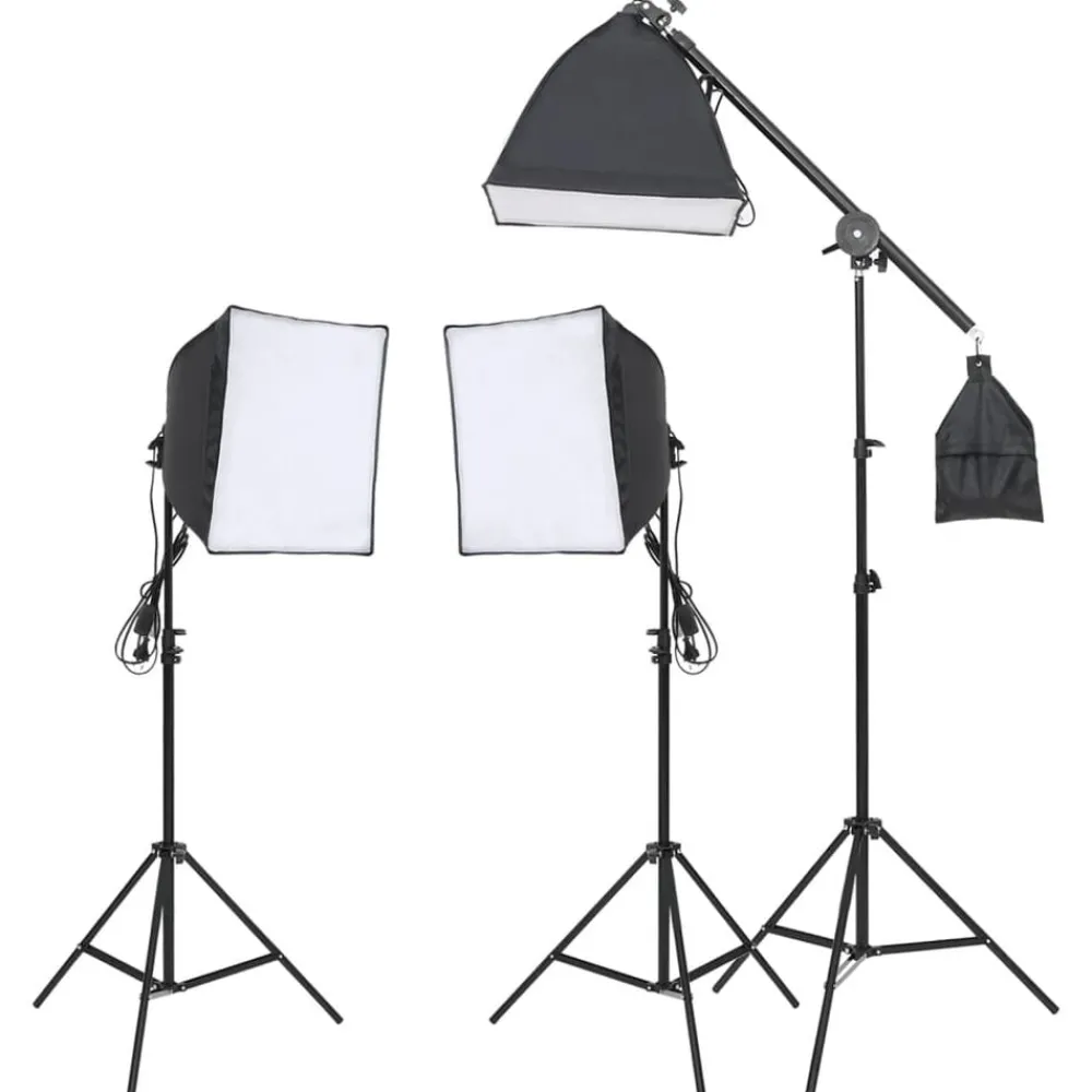 Camera & Optiek*vidaXL Fotostudioset met verlichtingsset, achtergrond en reflector