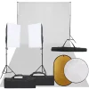 Fotostudioset met verlichtingsset, achtergrond en reflector>vidaXL Hot