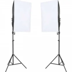 Camera & Optiek*vidaXL Fotostudioset met verlichtingsset en achtergrond