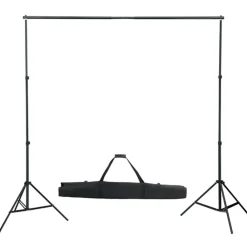 Camera & Optiek*vidaXL Fotostudioset met lampen, achtergrond en reflector
