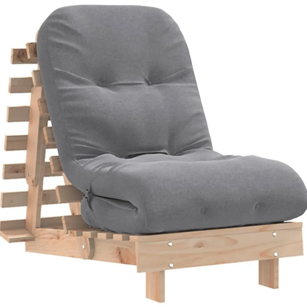 Futon slaapbank met matras 60x206x11 cm massief grenenhout>vidaXL Online