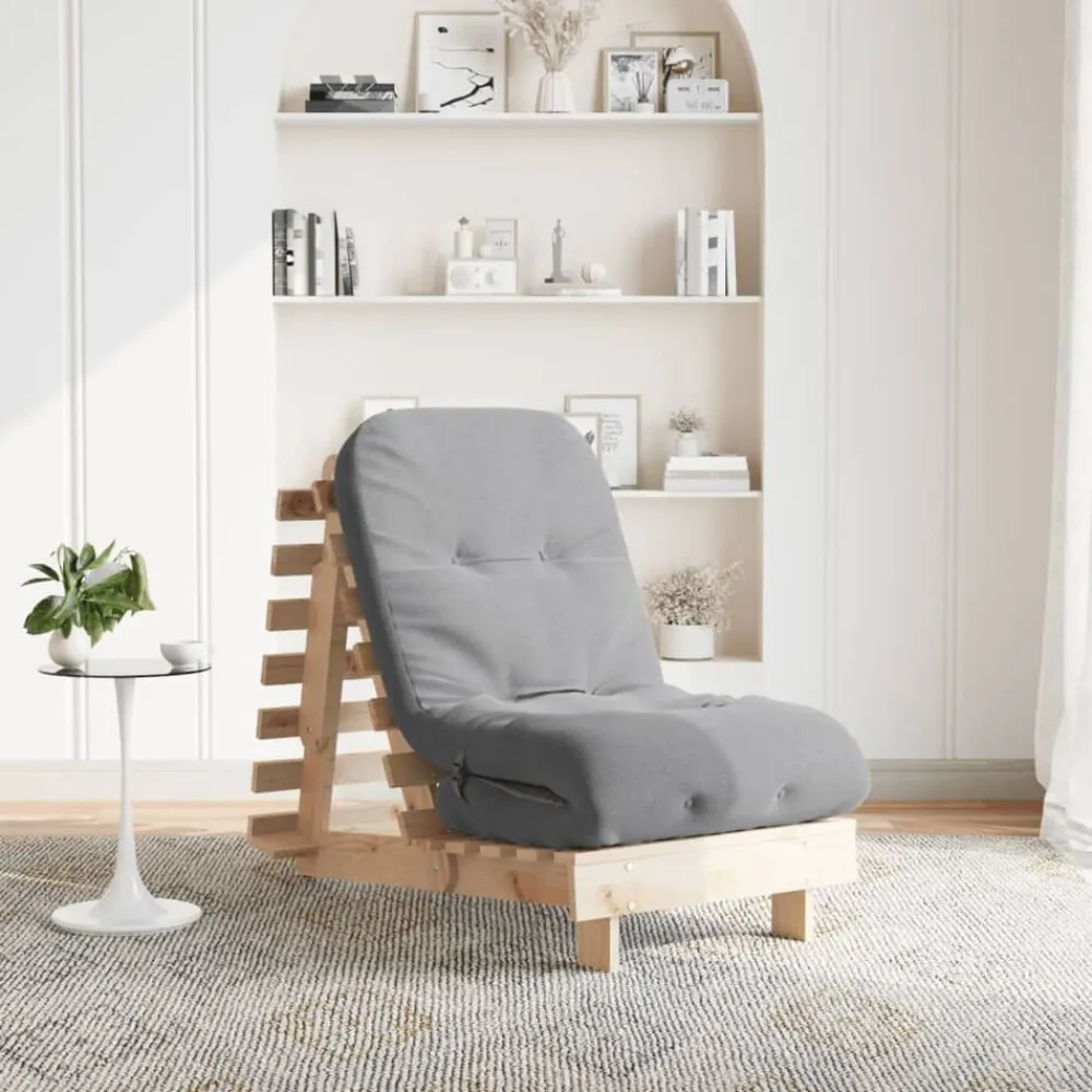 Futon slaapbank met matras 60x206x11 cm massief grenenhout>vidaXL Online