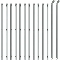Tuinafscheidingen*vidaXL Gaashek met flens 0,8x25 m kleurig Zilver