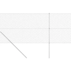 Gaashek met palen 15x1,5 m gegalvaniseerd staal zilverkleurig><noscript><img width=