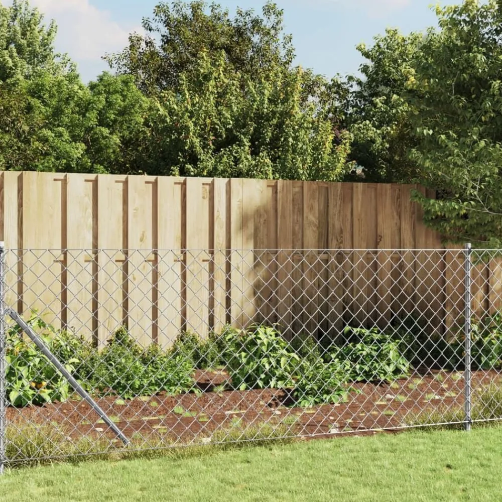 Tuinafscheidingen*vidaXL Gaashek 1x10 m kleurig Zilver