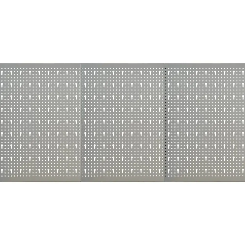 Bouwbeslag*vidaXL Gaatjespaneel wandgemonteerd 3 st 40x58 cm staal