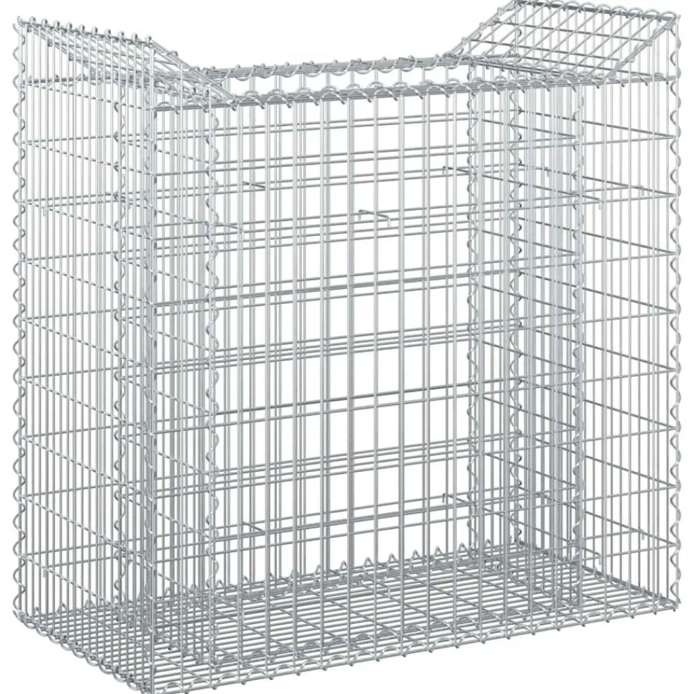 Tuinafscheidingen*vidaXL Gabion Verhoogd Bed Zilver 50 x 100 x 100 cm