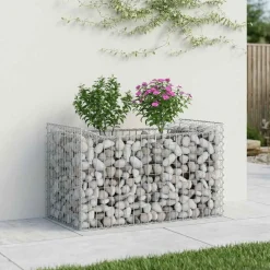 Gabion Verhoogd Bed Zilver 50 x 100 x 60 cm>vidaXL Discount