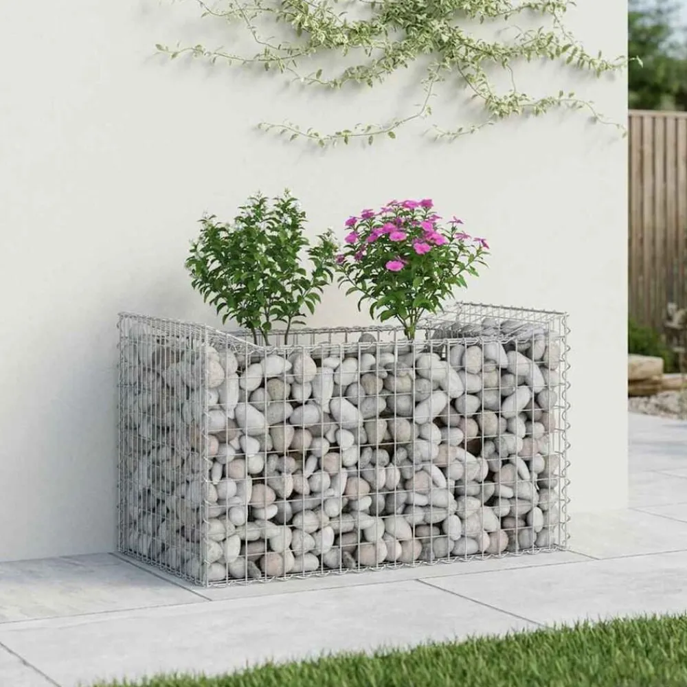 Gabion Verhoogd Bed Zilver 50 x 100 x 60 cm>vidaXL Discount