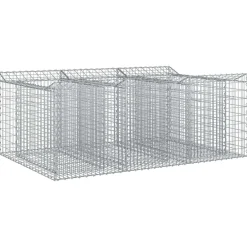Gabion Verhoogd Bed Zilver 150 x 100 x 60 cm>vidaXL New