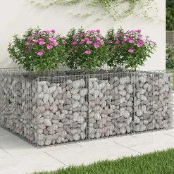 Gabion Verhoogd Bed Zilver 150 x 100 x 60 cm>vidaXL New