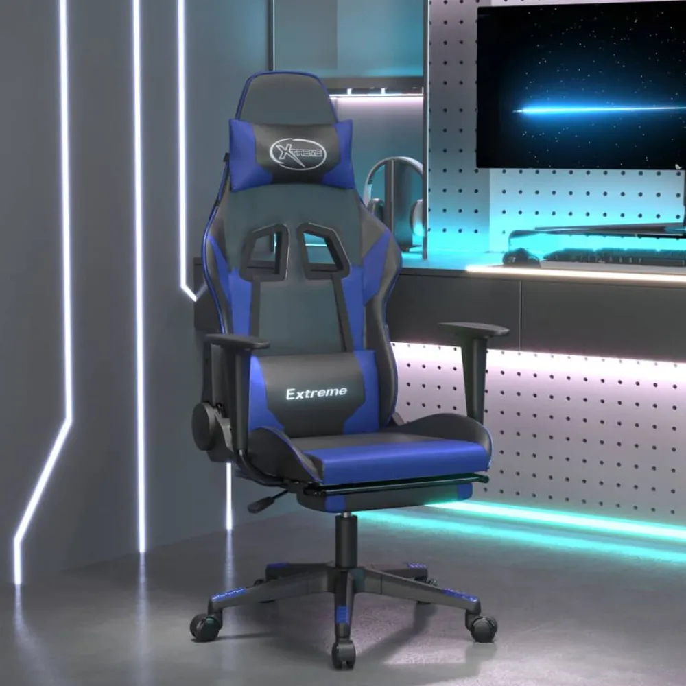 Gamestoel met voetensteun kunstleer>vidaXL Outlet