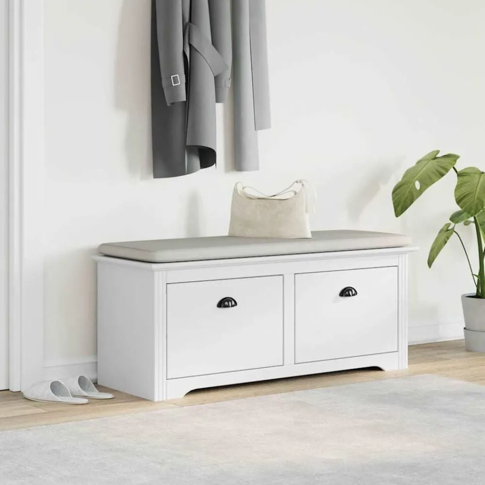 Bankjes*vidaXL Gangbank BODO 114x40x45 cm Wit