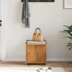 Bankjes*vidaXL Gangbankje SANDNES 45x40x50 cm massief grenenhout Acaciahouten afwerking
