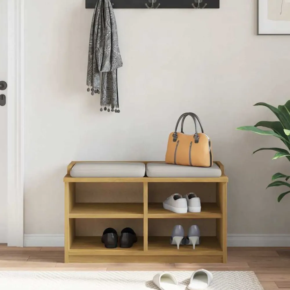 Gangbankje SANDNES 87x40x50 cm massief grenenhout>vidaXL Hot