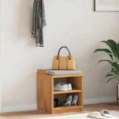 Bankjes*vidaXL Gangbankje SANDNES 45x40x50 cm massief grenenhout Acaciahouten afwerking