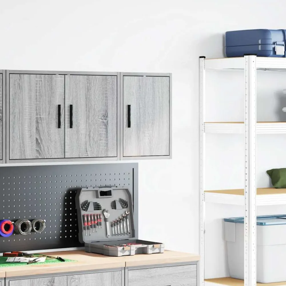 Garage wandkast bewerkt hout>vidaXL New