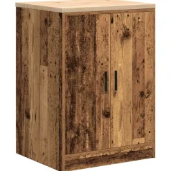 Industriële Opslag*vidaXL Garagekast 60x51x85 cm massief grenenhout Oud hout