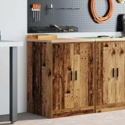 Industriële Opslag*vidaXL Garagekast 60x51x85 cm massief grenenhout Oud hout