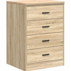 Industriële Opslag*vidaXL Garagekast 60x51x85 cm massief grenenhout kleurig Sonoma eiken