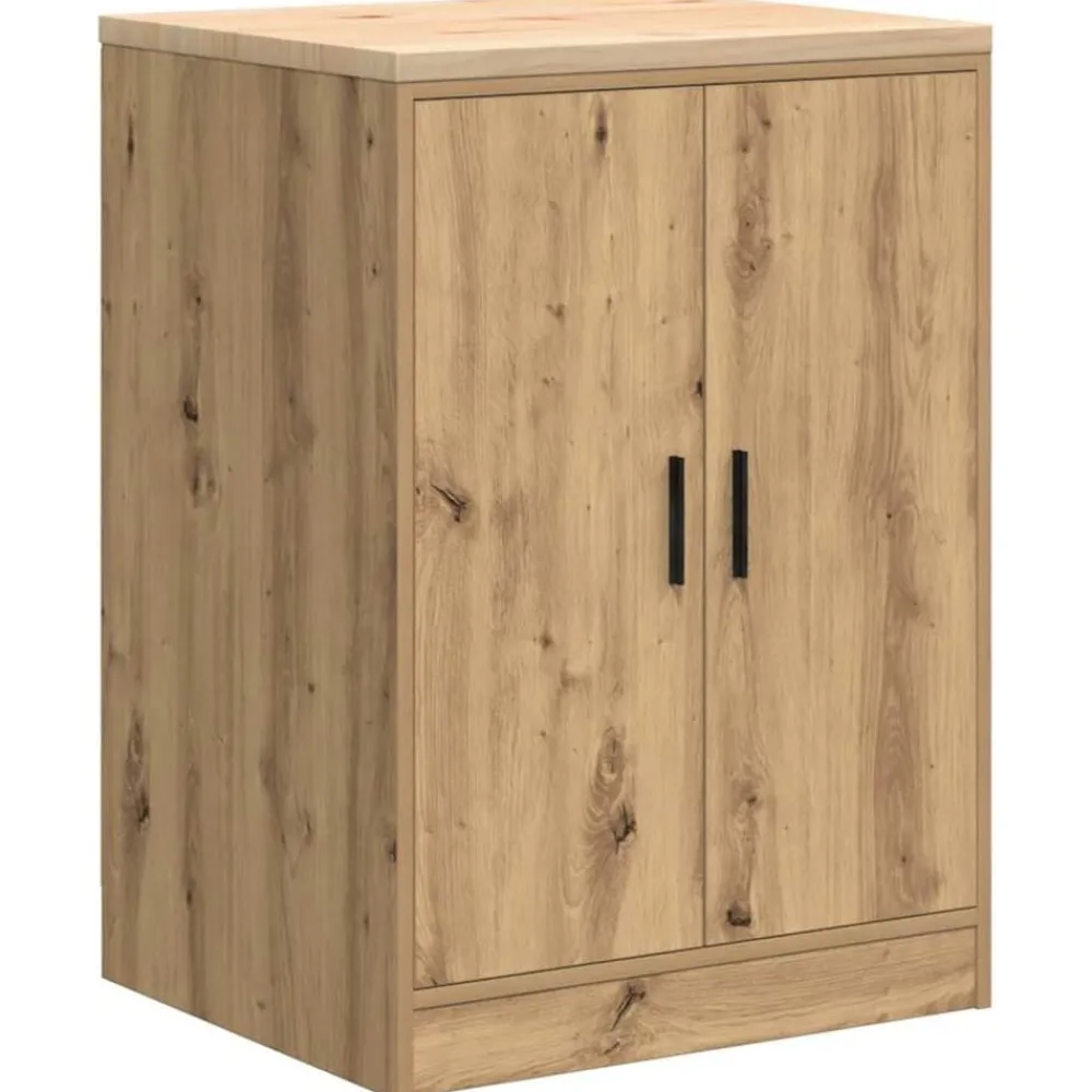 Industriële Opslag*vidaXL Garagekast 60x51x85 cm massief grenenhout artisan eikenkleurig artisian oak