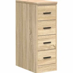 Industriële Opslag*vidaXL Garagekast 30x51x85 cm massief grenenhout kleurig Sonoma eiken