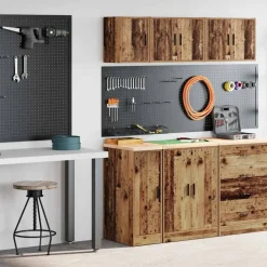 Industriële Opslag*vidaXL Garagekasten 2 st bewerkt hout Oud hout