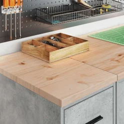 Industriële Opslag*vidaXL Garagekasten 2 st bewerkt hout Betongrijs