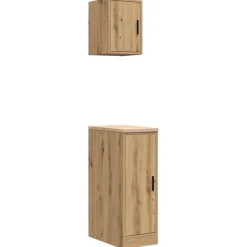 Industriële Opslag*vidaXL Garagekasten 2 st bewerkt hout ambachtelijk eikenhout artisian oak