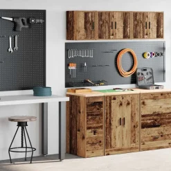 Garagekasten 2 st bewerkt hout>vidaXL New