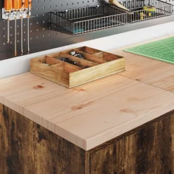 Industriële Opslag*vidaXL Garagekasten 2 st Spaanplaat Gerookt eiken