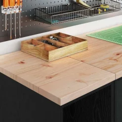 Industriële Opslag*vidaXL Garagekasten 2 st spaanplaat Zwart