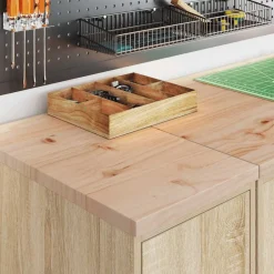 Industriële Opslag*vidaXL Garagekasten 2 st Spaanplaat kleurig Sonoma eiken