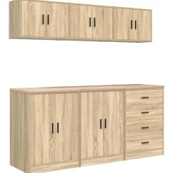 Garagekasten 6 st Spaanplaat kleurig>vidaXL Clearance