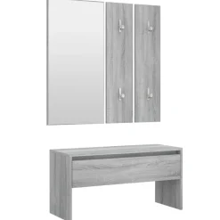 Garderobe set bewerkt hout eikenkleurig>vidaXL Clearance